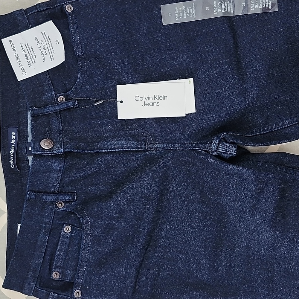 Calvin Klein Mid Rise Skinny Stretch Jeans